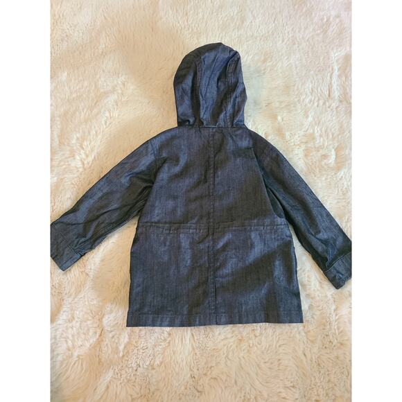 Jacadi Paris Boy's Navy Blue Raincoat Jacket size 3y with pockets and hood - Picture 2 of 4